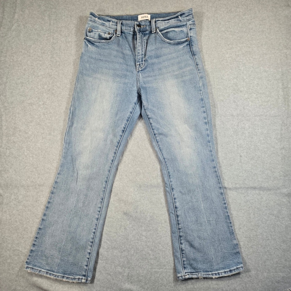 Pistola Womens Light Wash Flare Jeans Blue Denim Size 30 P6088QAL-BRL